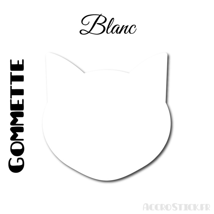 8 stickers Chat de 7 cm - Stickers étiquettes gommettes