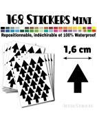 168 Flèches 1,6 cm - Stickers mini gommettes