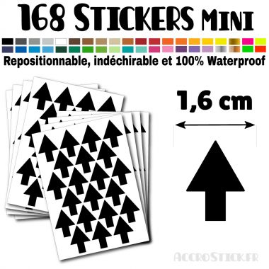 168 Flèches 1,6 cm - Stickers mini gommettes