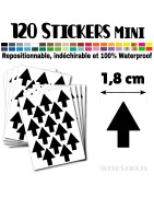 120 Flèches 1,8 cm - Stickers mini gommettes