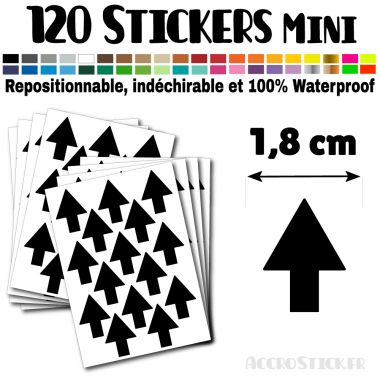 120 Flèches 1,8 cm - Stickers mini gommettes