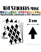 104 Flèches 2 cm - Stickers mini gommettes