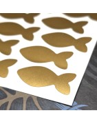 96 Poissons 3 cm - Stickers mini gommettes