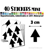 40 Flèches 3 cm - Stickers mini gommettes