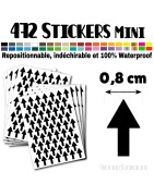 472 Flèches 0,8 cm - Stickers mini gommettes