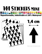 144 Flèches 1,4 cm - Stickers mini gommettes