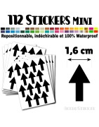 112 Flèches 1,6 cm - Stickers mini gommettes