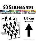 80 Flèches 1,8 cm - Stickers mini gommettes