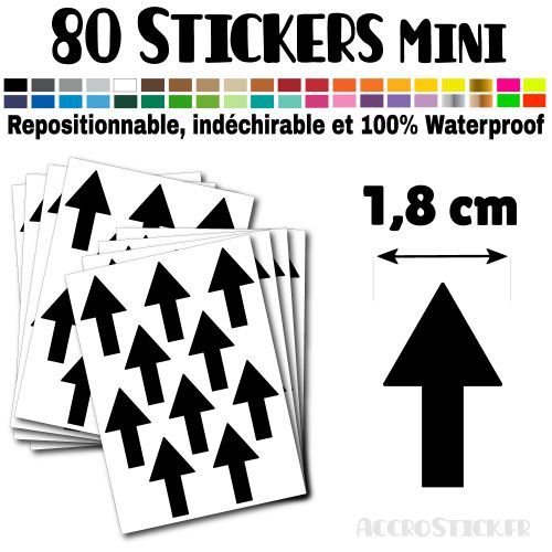 80 Flèches 1,8 cm - Stickers mini gommettes