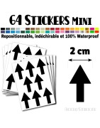 64 Flèches 2 cm - Stickers mini gommettes