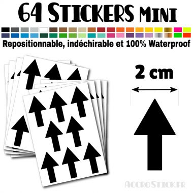 64 Flèches 2 cm - Stickers mini gommettes