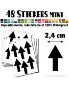 48 Flèches 2,4 cm - Stickers mini gommettes