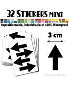32 Flèches 3 cm - Stickers mini gommettes