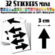 32 Flèches 3 cm - Stickers mini gommettes