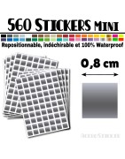 560 Carrés 0,8 cm - Stickers mini gommettes