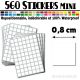 560 Carrés 0,8 cm - Stickers mini gommettes