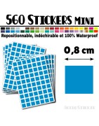 560 Carrés 0,8 cm - Stickers mini gommettes