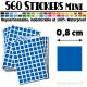 560 Carrés 0,8 cm - Stickers mini gommettes