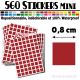 560 Carrés 0,8 cm - Stickers mini gommettes