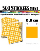 560 Carrés 0,8 cm - Stickers mini gommettes
