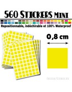 560 Carrés 0,8 cm - Stickers mini gommettes