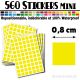 560 Carrés 0,8 cm - Stickers mini gommettes