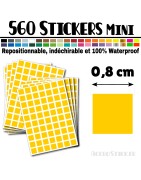 560 Carrés 0,8 cm - Stickers mini gommettes