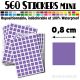 560 Carrés 0,8 cm - Stickers mini gommettes