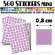 560 Carrés 0,8 cm - Stickers mini gommettes