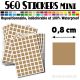 560 Carrés 0,8 cm - Stickers mini gommettes
