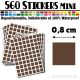 560 Carrés 0,8 cm - Stickers mini gommettes