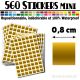 560 Carrés 0,8 cm - Stickers mini gommettes