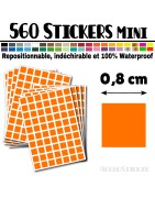 560 Carrés 0,8 cm - Stickers mini gommettes