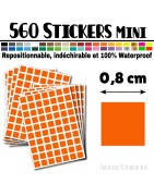 560 Carrés 0,8 cm - Stickers mini gommettes