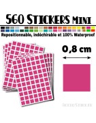 560 Carrés 0,8 cm - Stickers mini gommettes