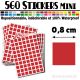 560 Carrés 0,8 cm - Stickers mini gommettes