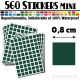 560 Carrés 0,8 cm - Stickers mini gommettes