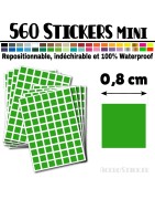 560 Carrés 0,8 cm - Stickers mini gommettes