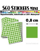 560 Carrés 0,8 cm - Stickers mini gommettes