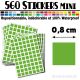 560 Carrés 0,8 cm - Stickers mini gommettes