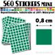 560 Carrés 0,8 cm - Stickers mini gommettes