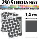 280 Carrés 1,2 cm - Stickers mini gommettes