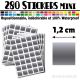 280 Carrés 1,2 cm - Stickers mini gommettes