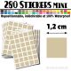 280 Carrés 1,2 cm - Stickers mini gommettes