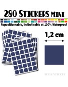 280 Carrés 1,2 cm - Stickers mini gommettes