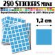 280 Carrés 1,2 cm - Stickers mini gommettes