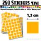 280 Carrés 1,2 cm - Stickers mini gommettes