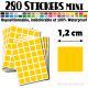 280 Carrés 1,2 cm - Stickers mini gommettes