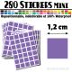 280 Carrés 1,2 cm - Stickers mini gommettes