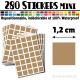 280 Carrés 1,2 cm - Stickers mini gommettes